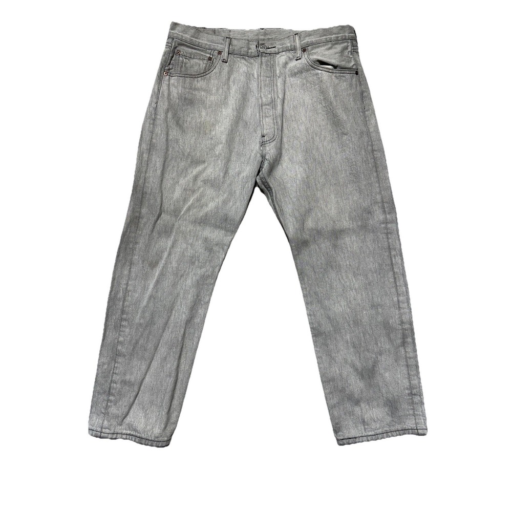Levi's 501‎ Straight Fit Grey Cotton Jeans 38 X 30
